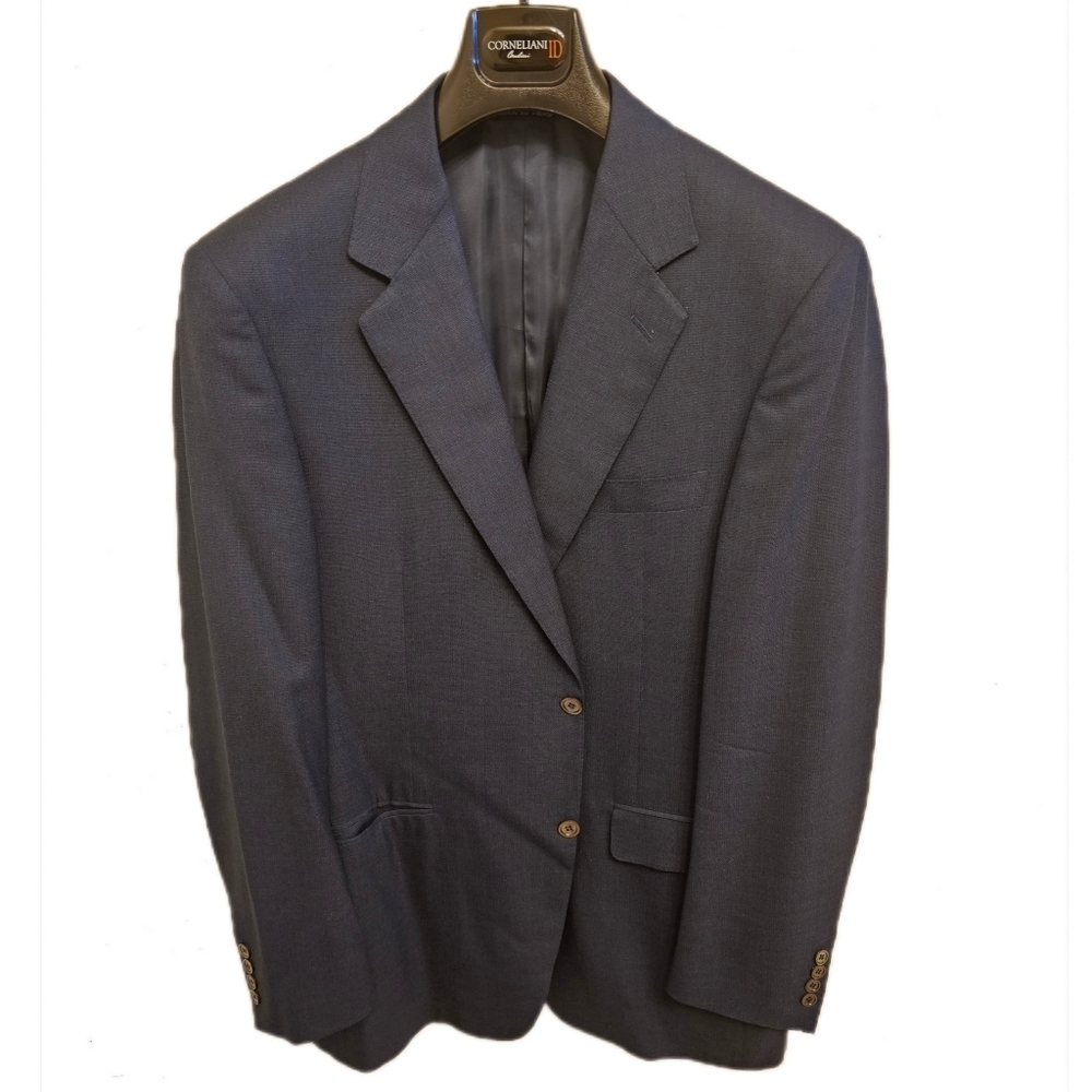 Canali Mens Blue Pure Wool Blazer Suit Jacket Size 44 Saks Fifth Avenue